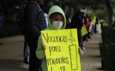 Alumnos de secundaria en Oaxaca exigen a federación agilice vacunación contra Covid a mayores de 12
