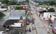 Impide GN “aventones” a migrantes en carretera Transístmica; avanza caravana hacia Veracruz