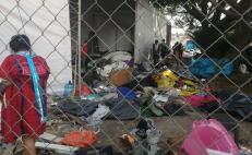 Familias triquis de Oaxaca rechazan desalojo y reubicación en la CDMX; albergue está lleno de basura, denuncian