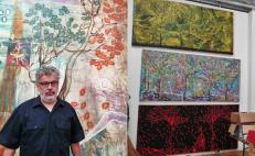 Armando Guerrero, el artista plástico que llegó a Oaxaca y que convirtió el plasmar árboles en una obsesión