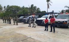 Sedena y Guardia Nacional recorren comunidades de Tonameca, Oaxaca, ante llegada de huracán Agatha
