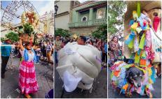 Quesillos, tiliches y los personajes más peculiares de la calenda de la Central de Abasto de Oaxaca