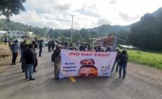 Con bloqueo carretero, 5 municipios de la Mixteca de Oaxaca exigen conclusión de múltiples obras