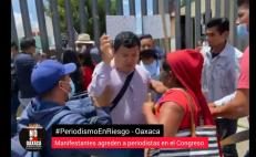 Denuncian agresión de pobladores contra 2 reporteros en el Congreso de Oaxaca