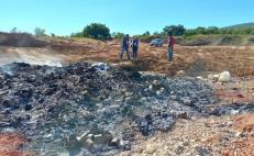 Procuraduría ambiental de Oaxaca inspecciona 3 tiraderos a cielo abierto en Monjas, tras denuncia de mal manejo de residuos 