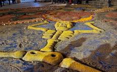 Lánzate a conocer los tapetes funerarios monumentales en la Plaza de la Danza, una tradición de Oaxaca