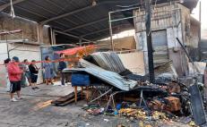 Incendio deja daños y pérdidas en 11 locales en Mercado Nuevo de Putla, Sierra Sur de Oaxaca