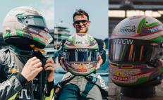 Con casco tuneado al estilo alebrije de Oaxaca, el piloto Patricio O’Ward correrá la Indy500