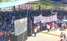 Expriistas y simpatizantes que llegaron de  Veracruz a Oaxaca robustecieron mitin de Sheinbaum