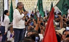 Adán Augusto cierra gira en Oaxaca con mensaje a Televisa: "sólo doy entrevistas al pueblo"