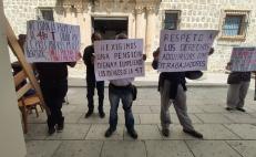 Jubilados del Ayuntamiento de Oaxaca de Juárez exigen a Neri pago de 22 mdp, adeudo por finiquitos