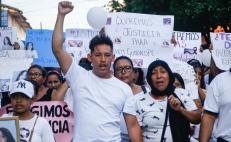 Al grito de ¡justicia, marchan en Oaxaca para exigir detención de asesino de Wendy