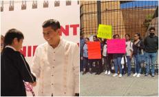 Tras reclamos y protestas, entrega Jara 160 paquetes de uniformes a estudiantes de Oaxaca