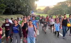 En condiciones inhumanas, avanzan caminando más de 10 mil migrantes hacia Oaxaca