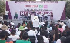 Morena, PT y Verde anuncian coalición en Oaxaca sólo para 7 diputaciones federales 