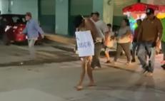 "Por violador". Obligan a hombre a caminar desnudo en calles de Valle Nacional, Oaxaca