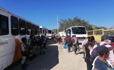 Caravana "Éxodo de la Pobreza" acusa engaño del INM: de Oaxaca los llevaron a garita migratoria