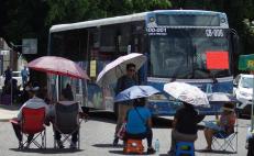 Maestros de la Sección 22 del SNTE bloquean calles de Oaxaca con unidad de CityBus