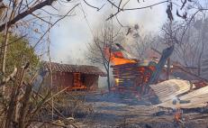 Incendios forestales provocados arrasan con 17 viviendas en la Mixteca de Oaxaca