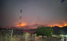 Reportan como “fuera de control” incendio forestal en Astata; hay otros 10 activos en el Istmo de Oaxaca