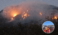 Comunidad de Oaxaca exige ayuda para combatir incendio forestal; bloquean carretera en el Istmo