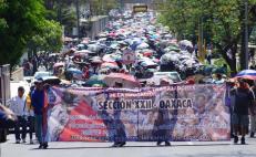 Para labores y marcha Sección 22 en Oaxaca para exigir mejoras laborales a AMLO