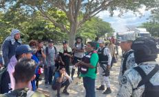 Llega caravana "la roca de Dios" a Juchitán, Oaxaca; exigen justicia por migrantes atropellados 