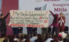 "Hoy termina mi lucha": María Elena Ríos irrumpe en acto de Sheinbaum en Oaxaca; acusa a Jara de liberar a su agresor