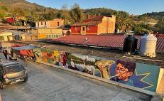 Con mural dirigido a las infancias, Guelatao, Oaxaca, se declara "territorio libre de chatarra"