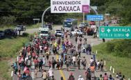 Tras cambiar ruta, entra Caravana Migrante a Oaxaca con 3 mil 500 personas
