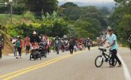 Avanza caravana de migrantes hasta los l&iacute;mites de Oaxaca; ret&eacute;n los espera en Veracruz