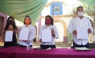 Tras hostilidades, candidatos a presidencia de Xoxocotl&aacute;n, Oaxaca, firman pacto de paz convocado por el INE