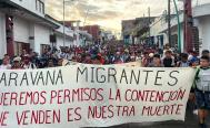 Sale de Chiapas caravana de m&aacute;s de 5 mil migrantes con destino a Oaxaca; buscan llegar a EU