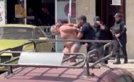 VIDEO. Detienen al luchador &quot;Shocker&quot; por da&ntilde;os en hotel del Centro Hist&oacute;rico de Oaxaca
