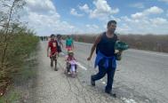 Hambre, calor y sed doblegan a la &ldquo;Caravana de los Ni&ntilde;os&rdquo; en su paso por territorio de Oaxaca