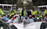 Se enfrentan simpatizantes del Verde y Morena durante debate por la presidencia municipal de Oaxaca