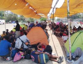 Llega Viacrucis del Migrante a Zanatepec, primer municipio de Oaxaca que le brinda ayuda  humanitaria